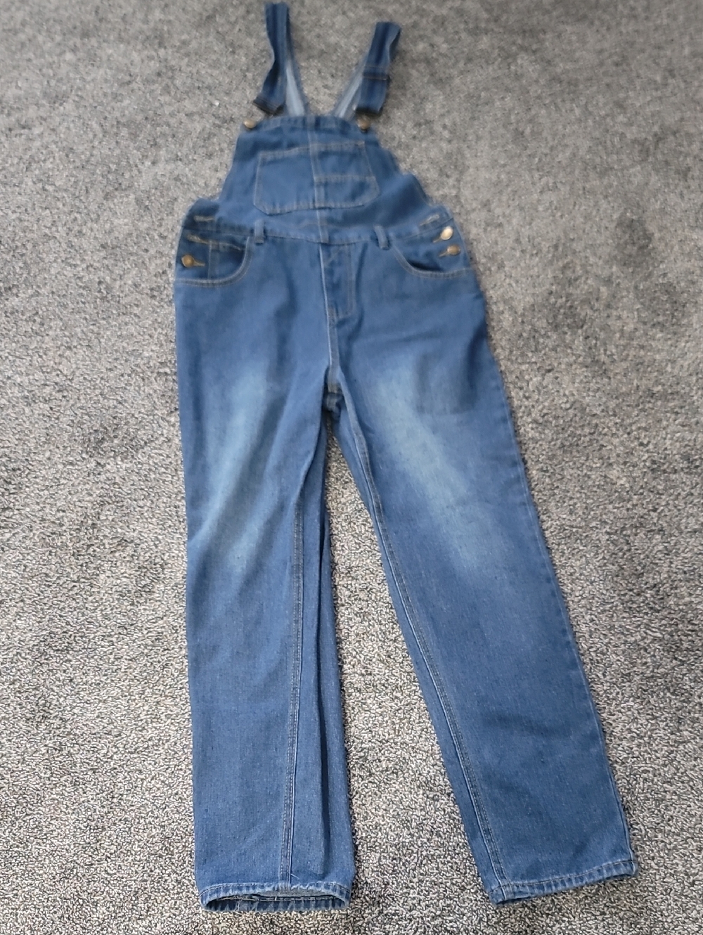Source Unknown Blue Denim Womenโs Overalls
